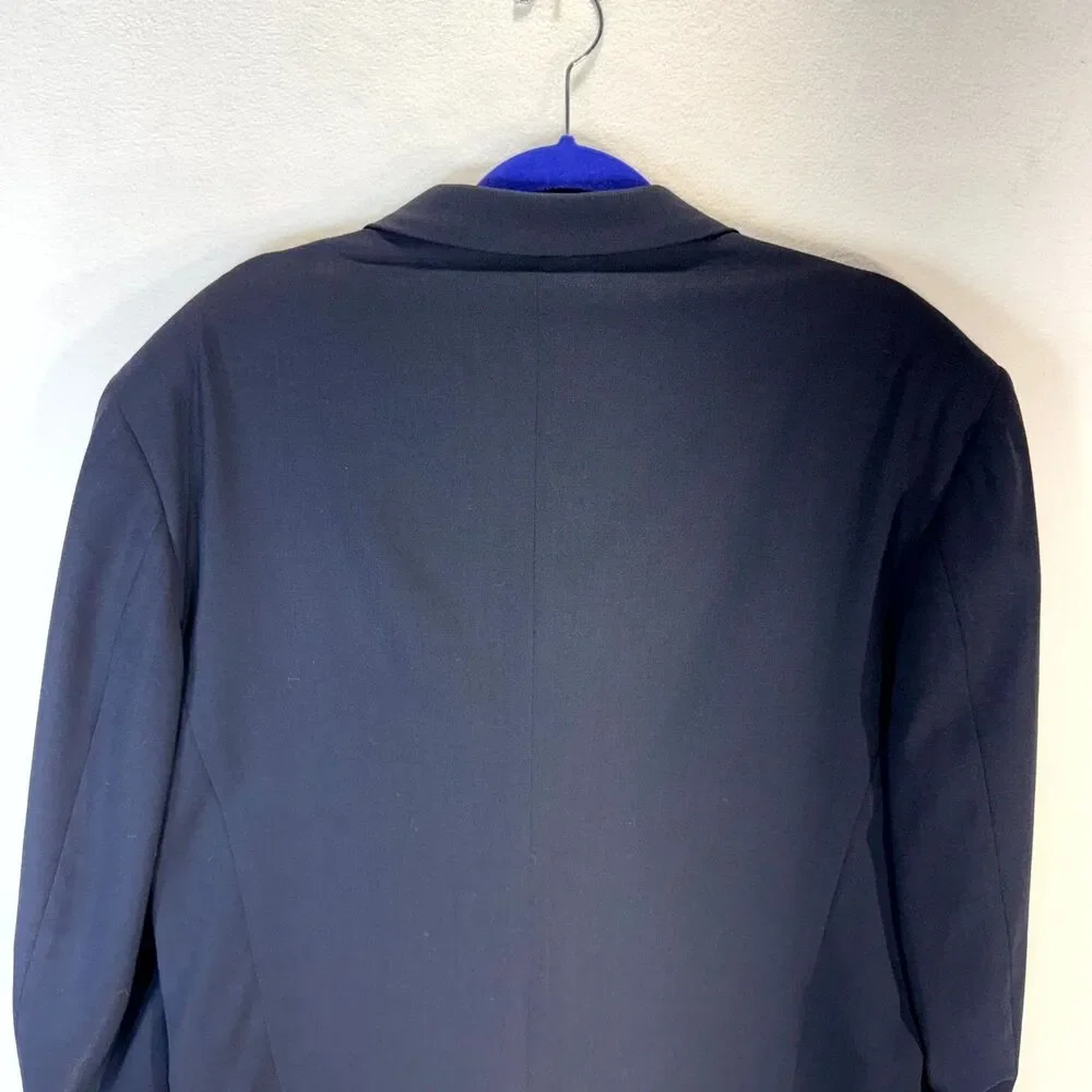 CANALI Proposta Mens Navy Blue Wool Blazer Jacket‎ Made in Italy Size 54 L